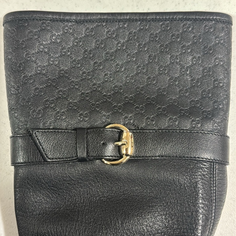 Gucci Boots Black GG Slip On Women’s Size 36 Authentic - Picture 9 of 12